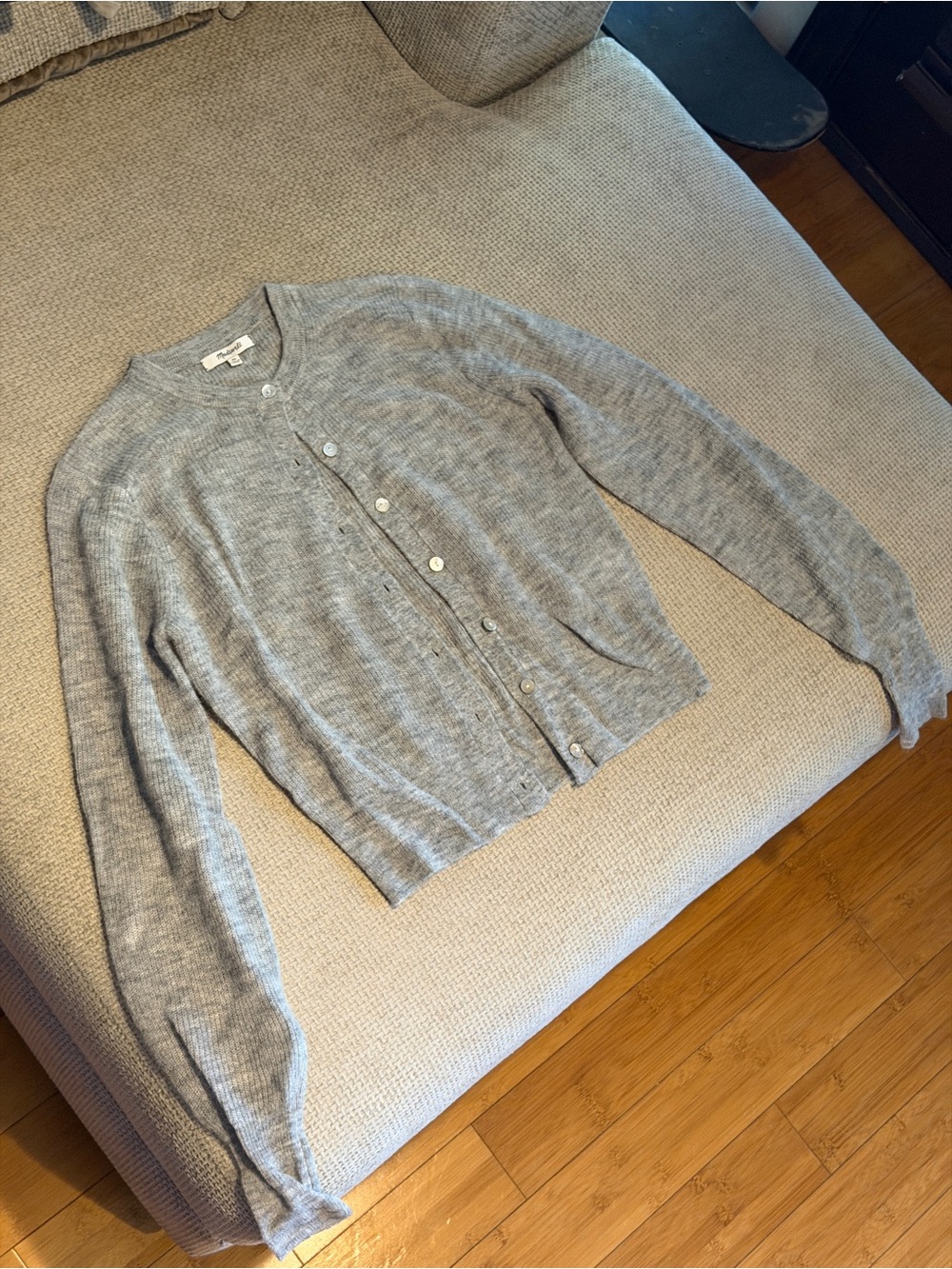 Madewell Light Gray Button-Front Women’s Cardigan